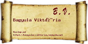 Bagyula Viktória névjegykártya